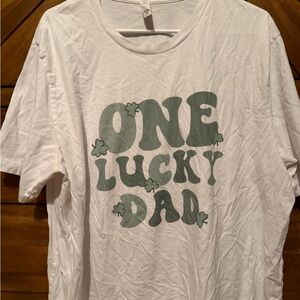 White Kids Shirt with Green Print